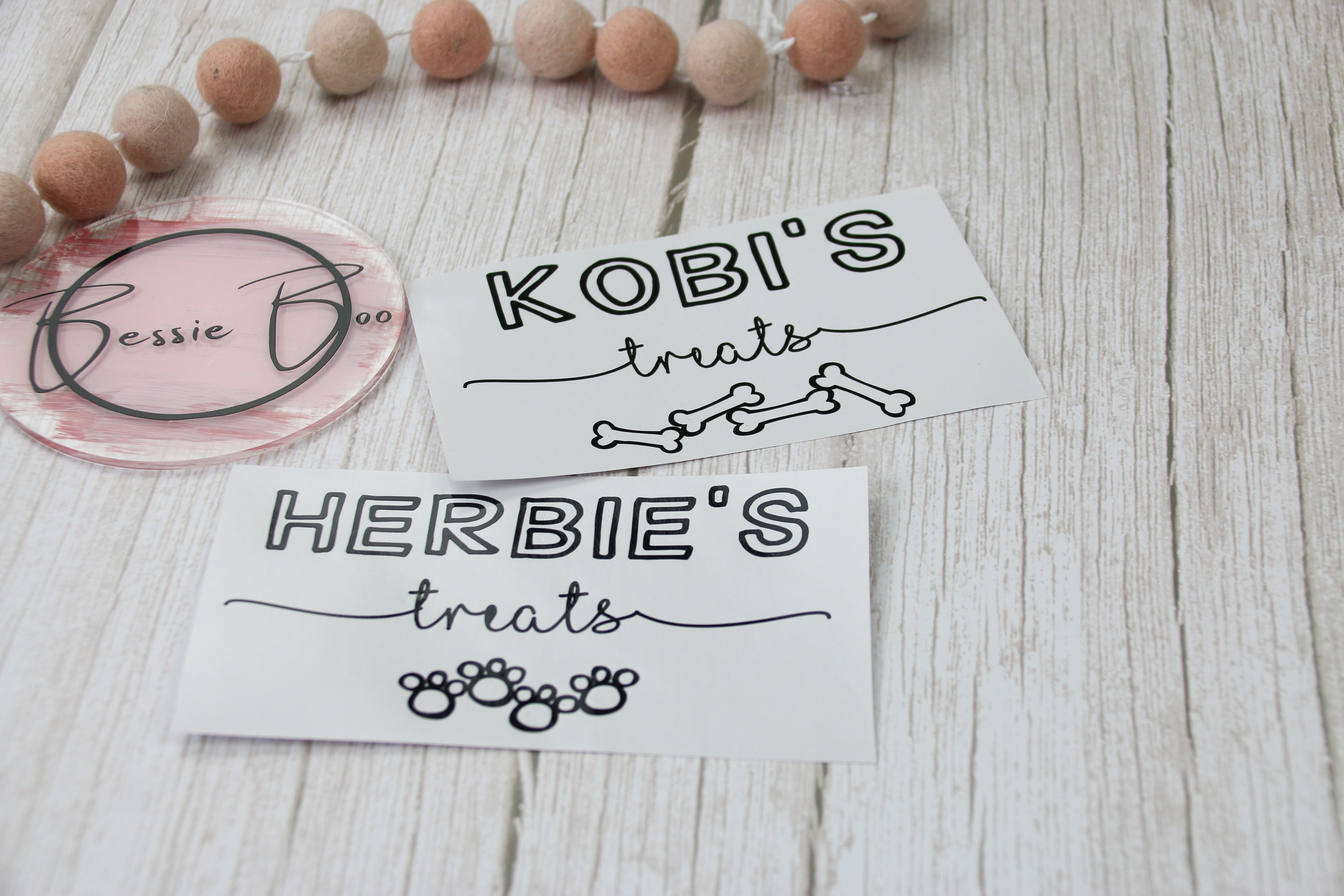 Pets - Dog Treats Labels | Dog Treats Decal | Dog Food Label | Pet labels| Custom Made Vinyl Labels | Self-Adhesive Personalised Labels