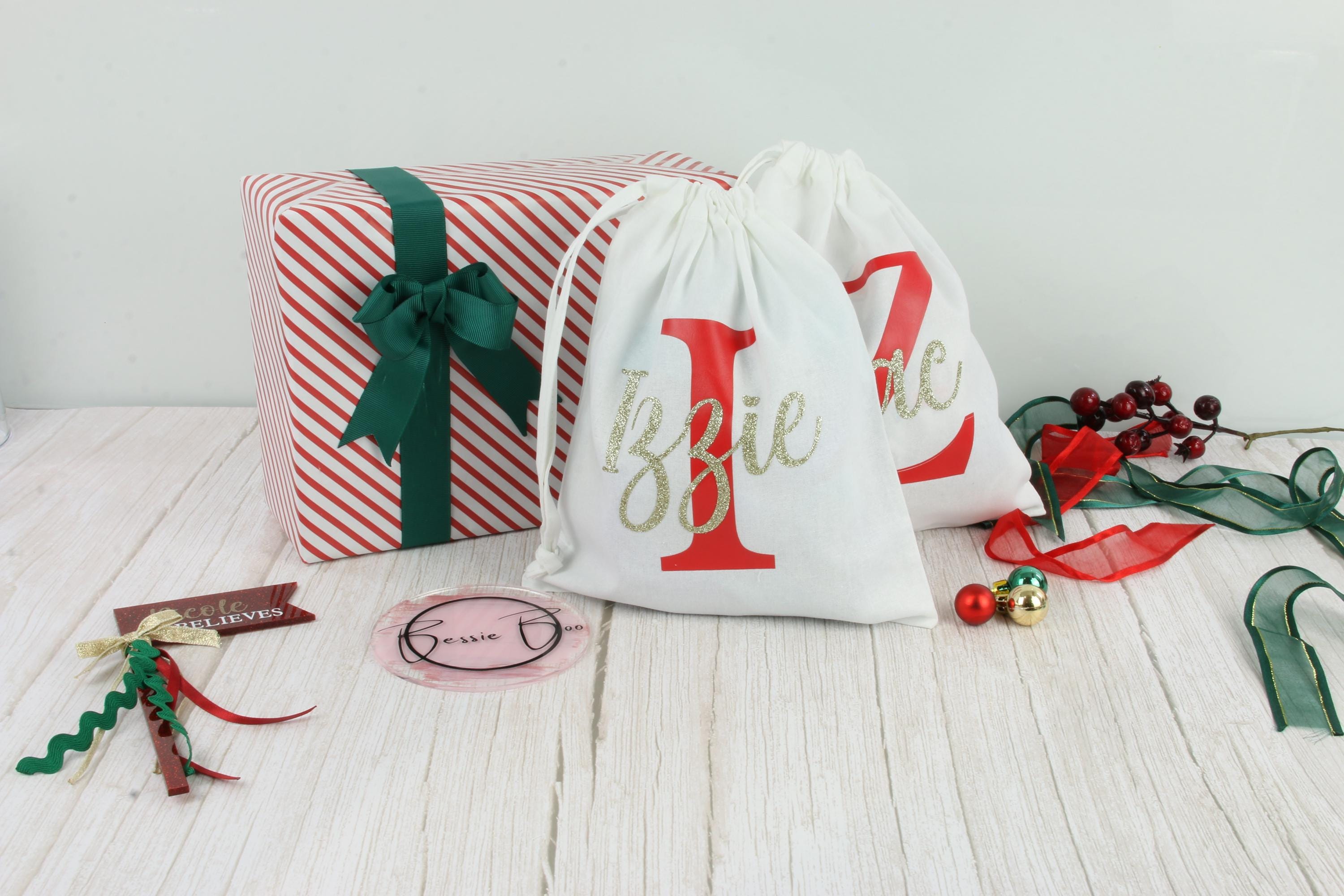 Christmas Sack | Personalised Christmas Eve Bag | Christmas Drawstring Bag | Christmas Gift