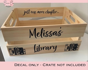 DIY Crate - Books Crate Decal | Stickers for Readers | Book Lovers Crate | Self-Adhesive Personalised Labels
