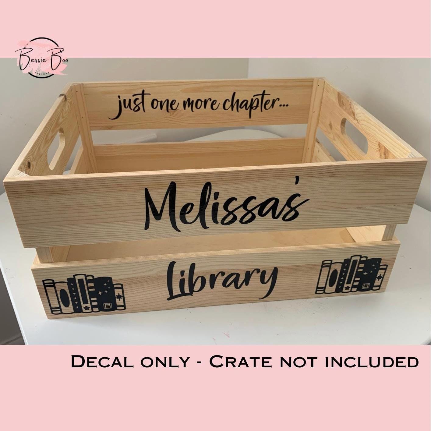 DIY Crate - Books Crate Decal | Stickers for Readers | Book Lovers Crate | Self-Adhesive Personalised Labels