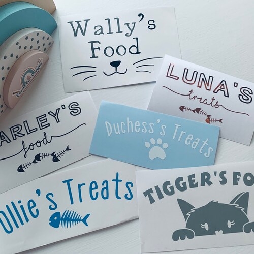 Cat Treats Labels Cat Treats Decal Cat Food Label Pet - Etsy