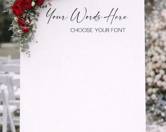 Personalised Wedding Welcome Sign Decal | Elegant Script Vinyl Names & Date | Custom Wedding Sign Sticker