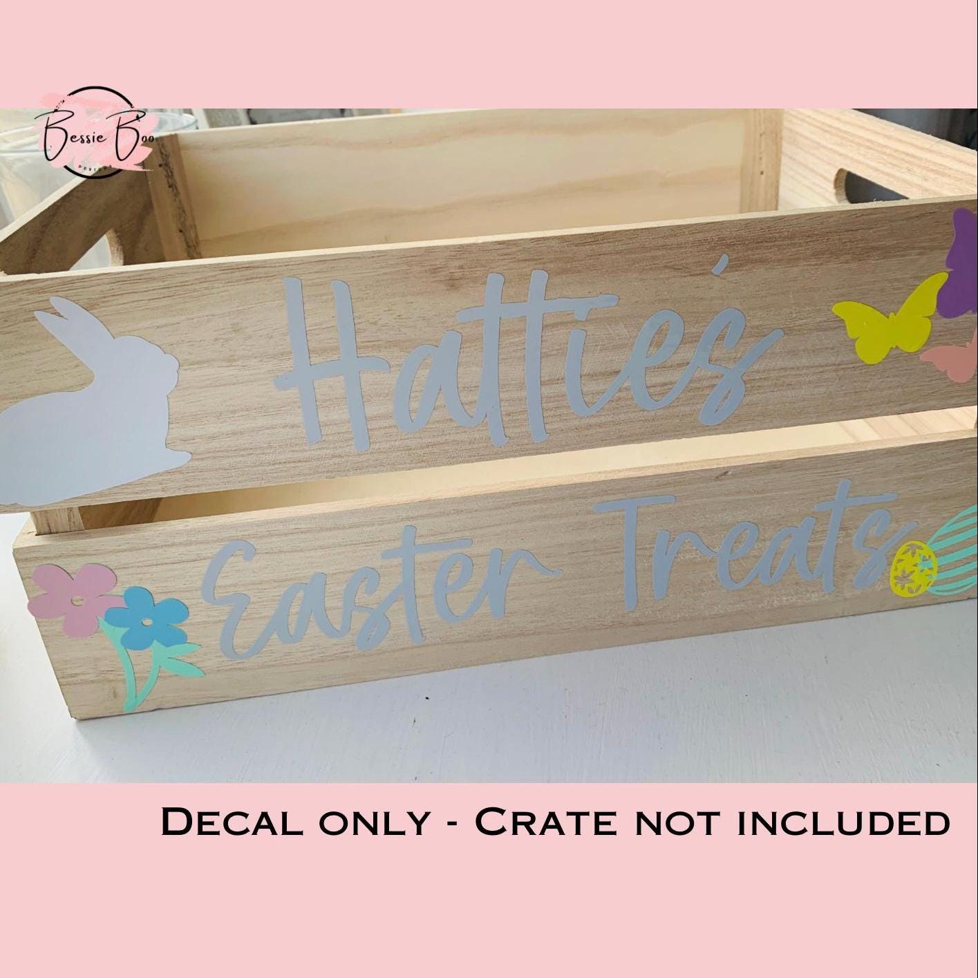 DIY Crate - Personalised Easter Crate Sticker Decal