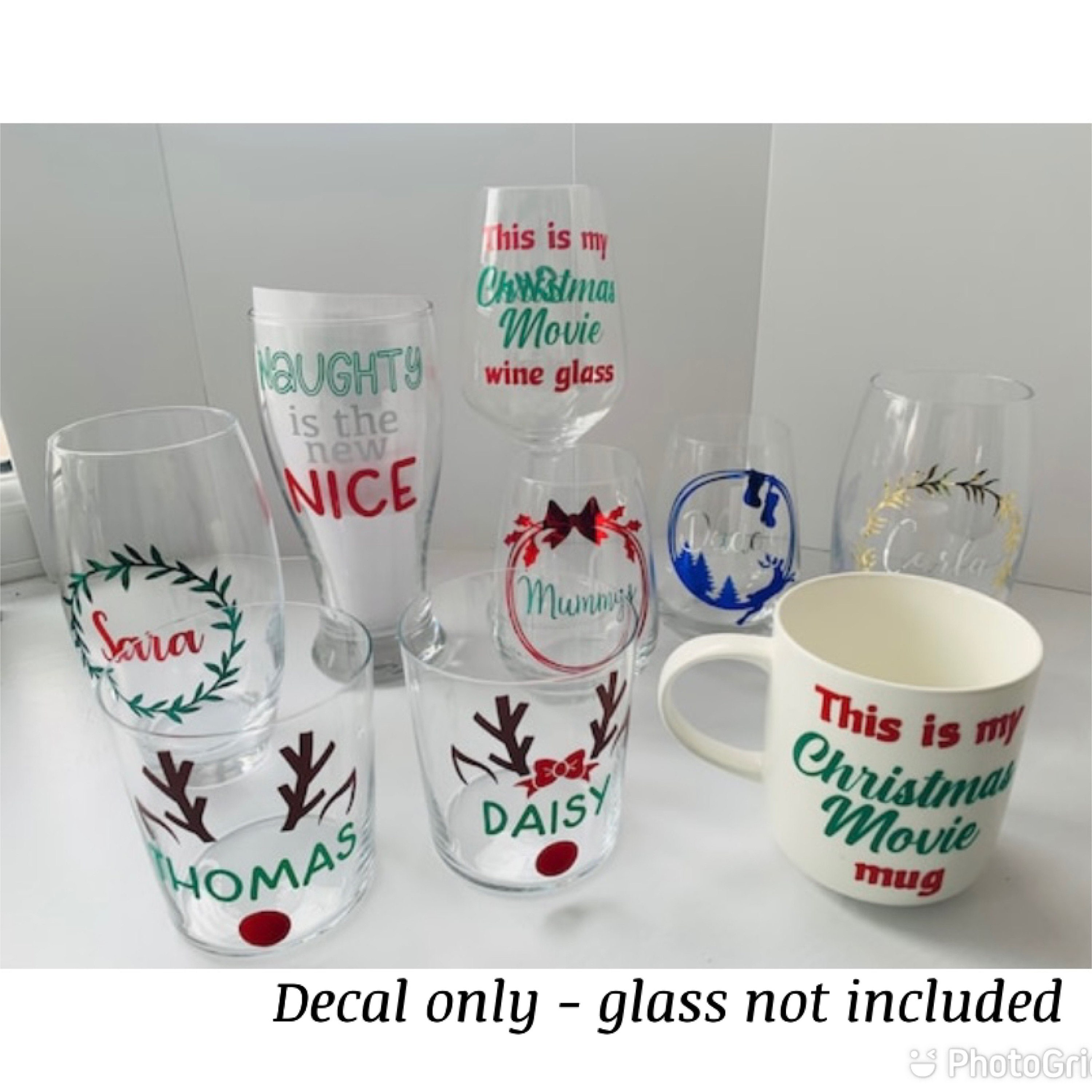 Christmas Glass Decals | Christmas Stickers| Personalised Christmas  Decals | Custom Made Vinyl Labels | Self-Adhesive Personalised Labels