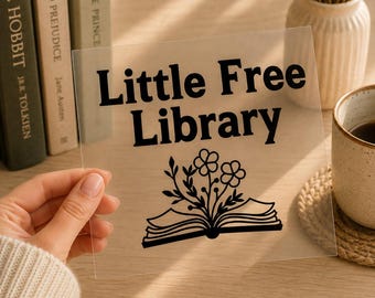 Little Free Library Decal | Custom Sticker for book box