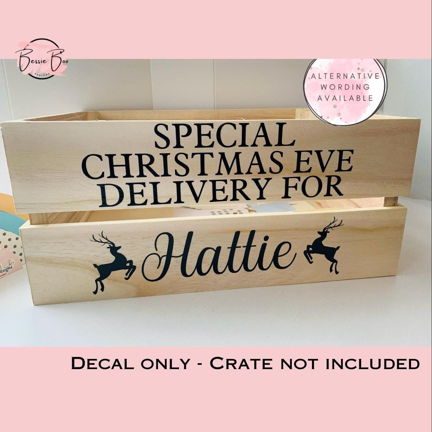 DIY Crate - Personalised Christmas Crate Sticker Decal