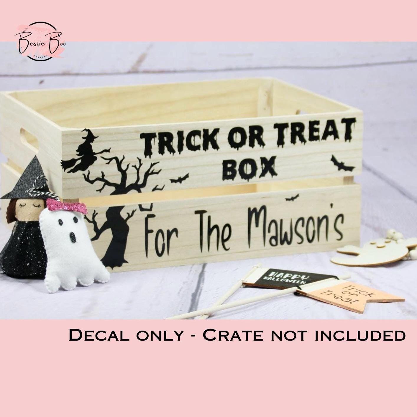 DIY Crate - Personalised Halloween Crate Sticker Decal