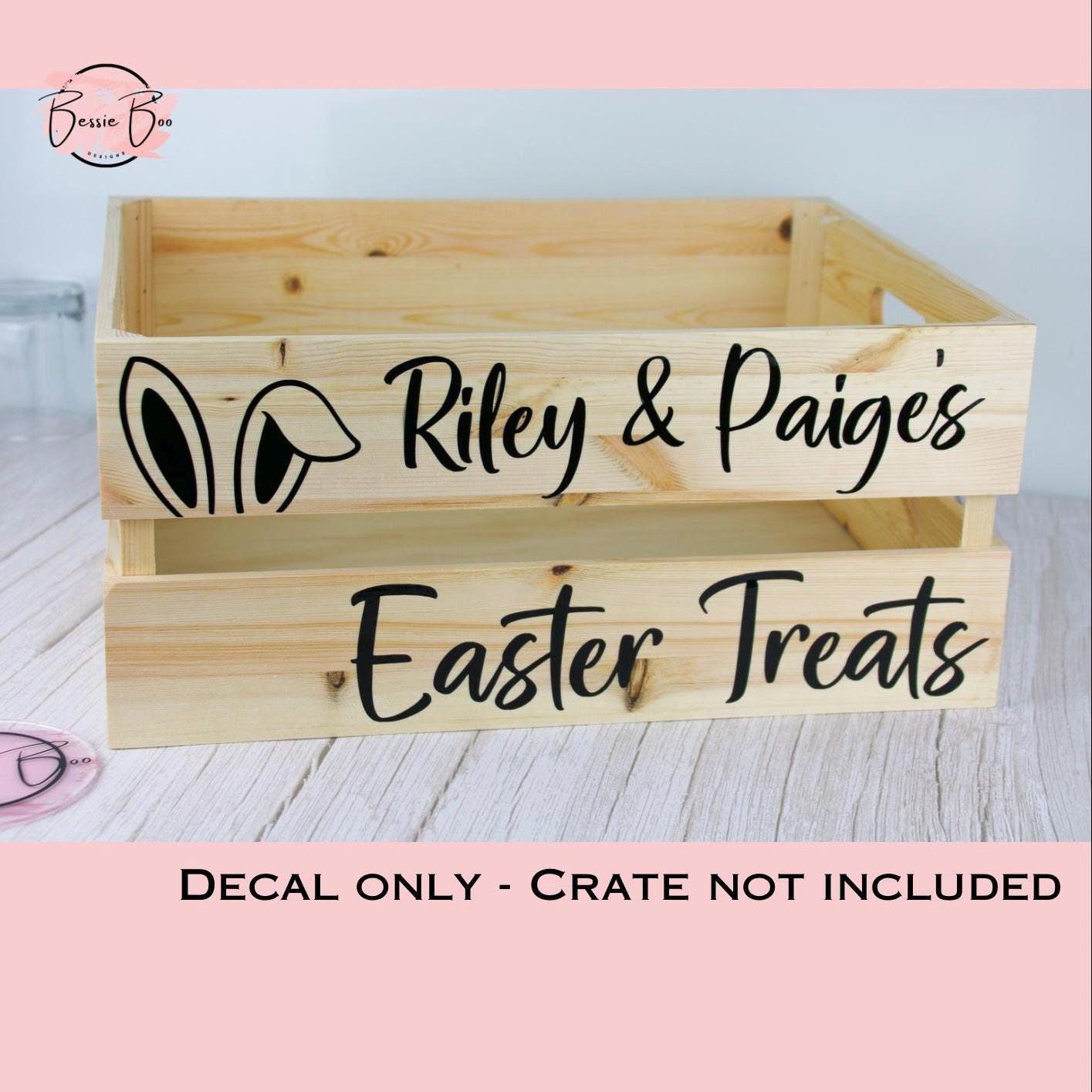 DIY Crate - Personalised Easter Crate Sticker Decal