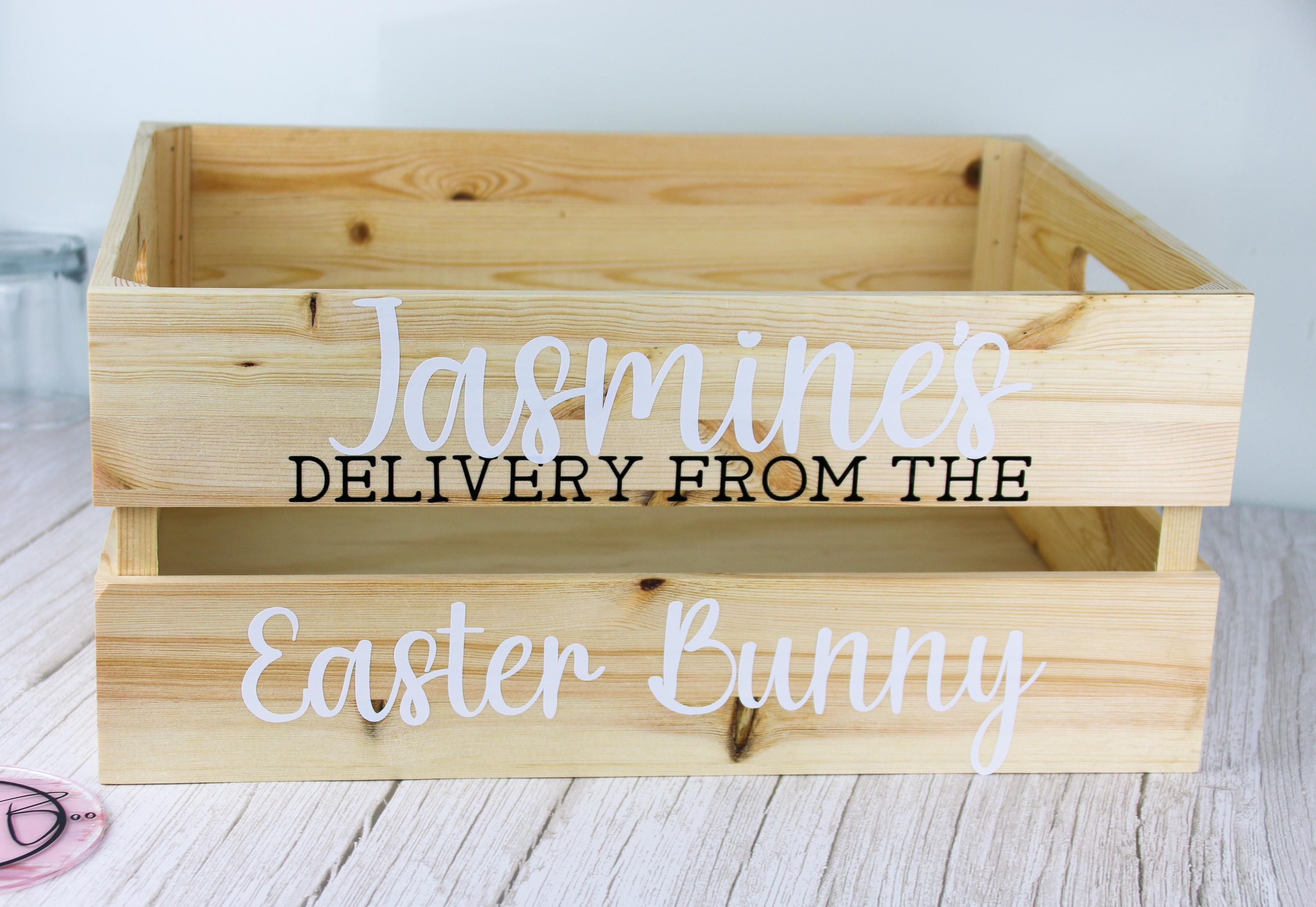 Crate - Easter Crate | Personalised Wooden Crate | Easter Treats | Gift for kids | Easter present | Happy Easter