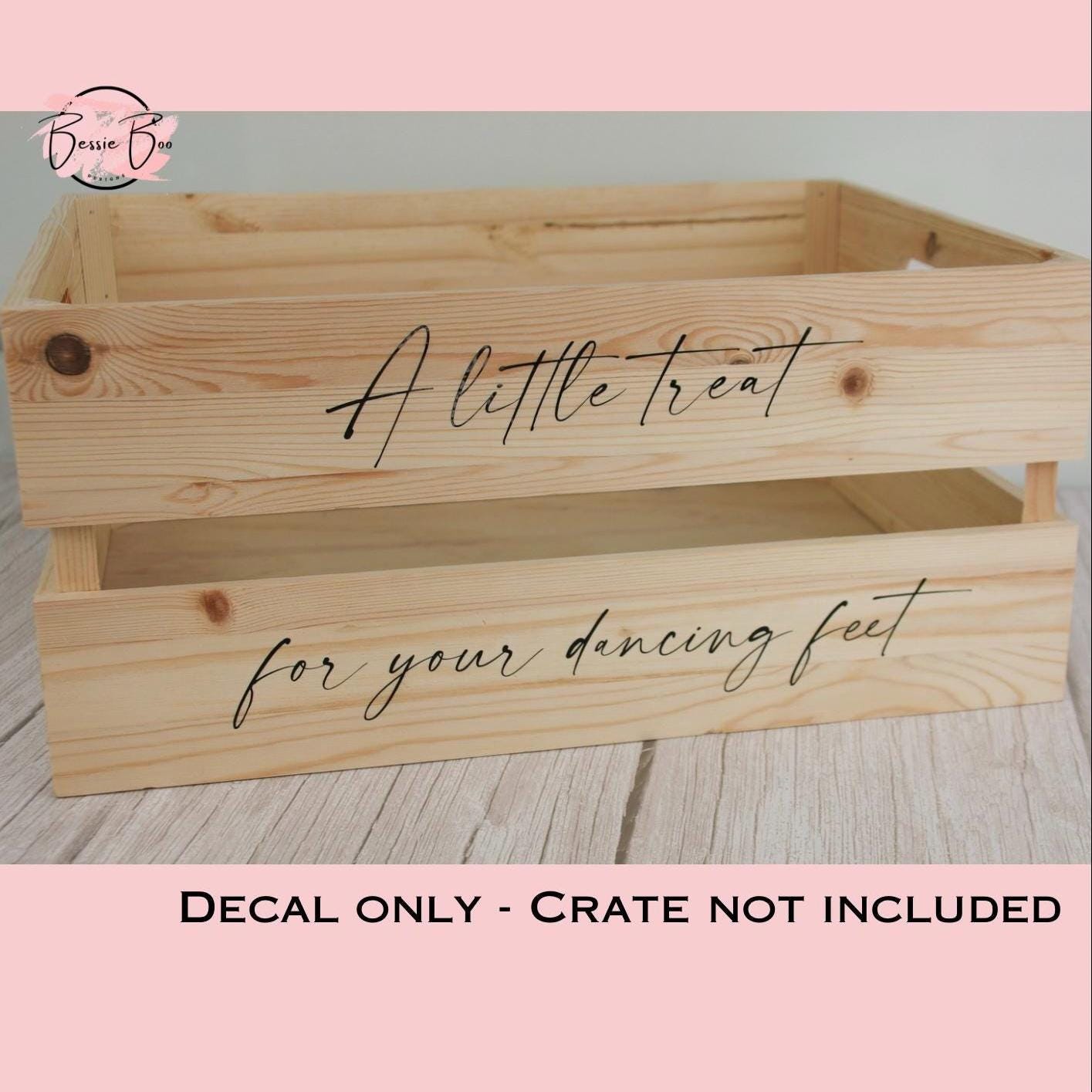 DIY Crate - Personalised Wedding Crate Sticker Decal