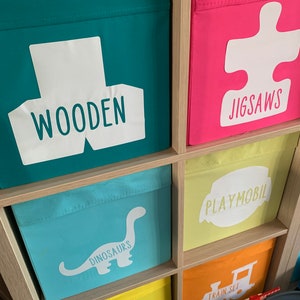 Toy Storage Decals | Toy storage Labels | Self-Adhesive Personalised Decals | Personalised Stickers