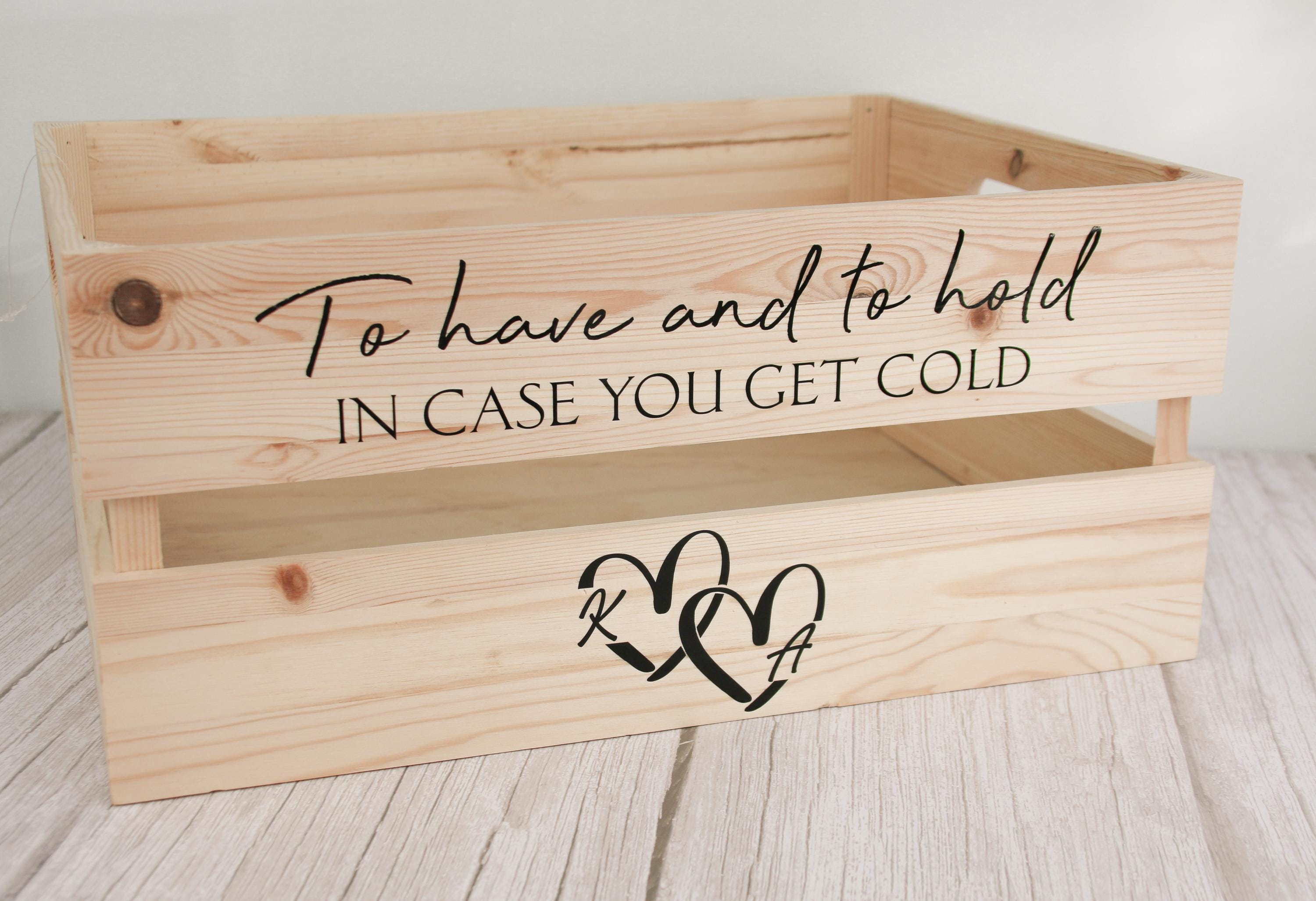 Crate - Wedding Day Crate | Personalised Wooden Crate | Wedding Gift | Marriage Crate | Gift for Mr & Mrs