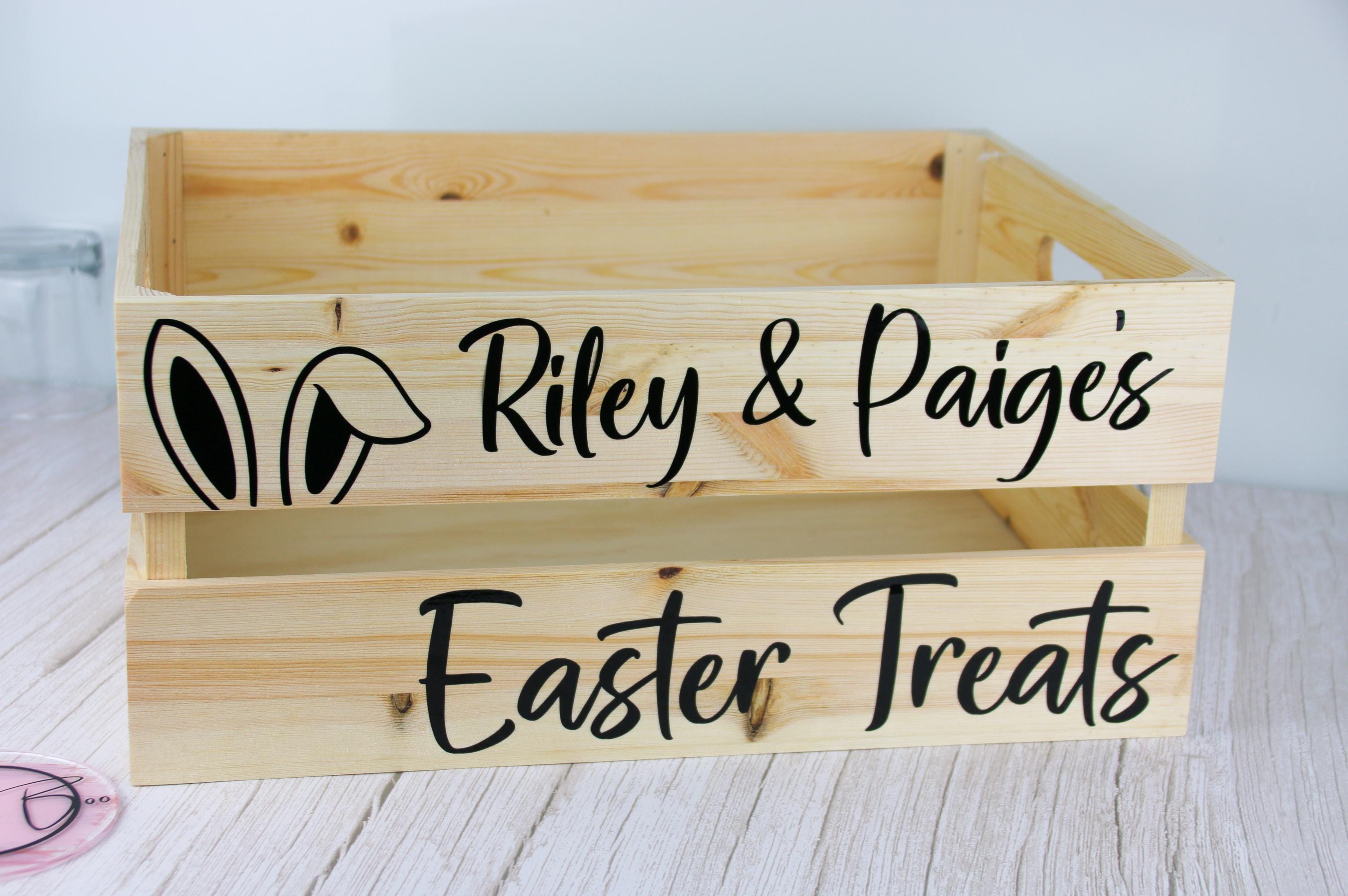 Crate - Easter Crate | Personalised Wooden Crate | Easter Treats | Gift for kids | Easter present | Happy Easter