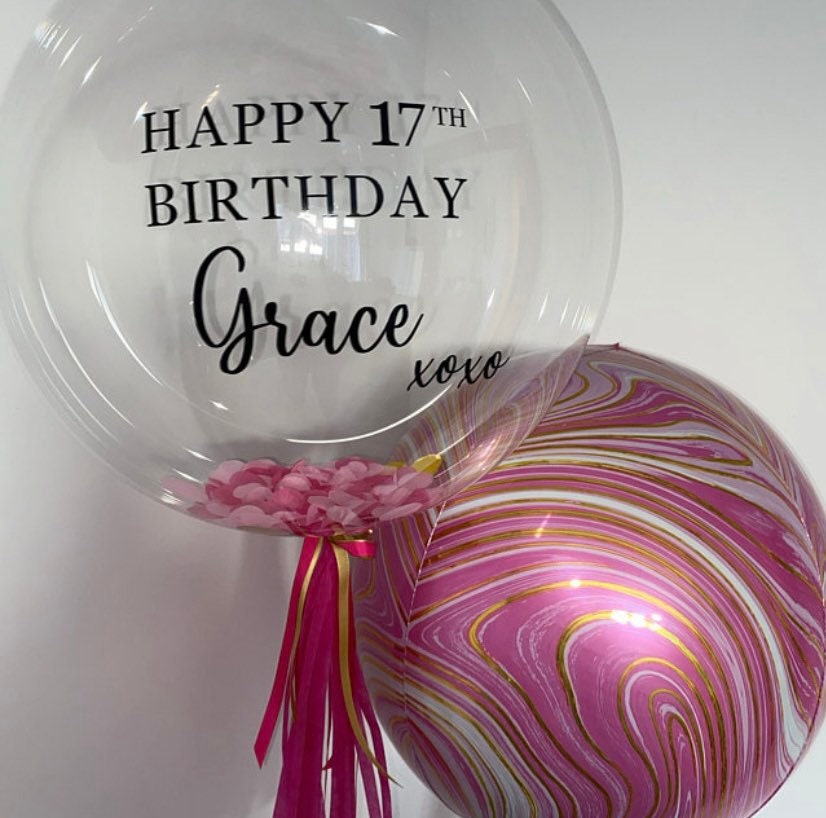 DIY Gift - Balloon Stickers | Birthday | Baby | Wedding | Christmas |  Party Signage | Gift Bag | Custom Made Decal |  Personalised Labels