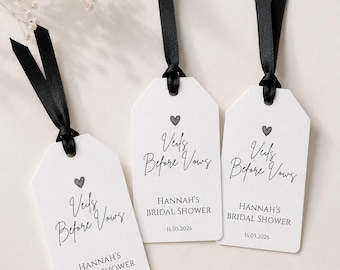 Bridal Shower Personalised Handmade Gift Tags
