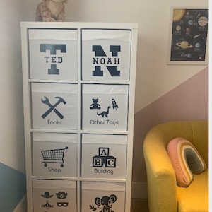 Toy Storage Decals | Toy Box Labels | Self-adhesive Personalised Decals ...
