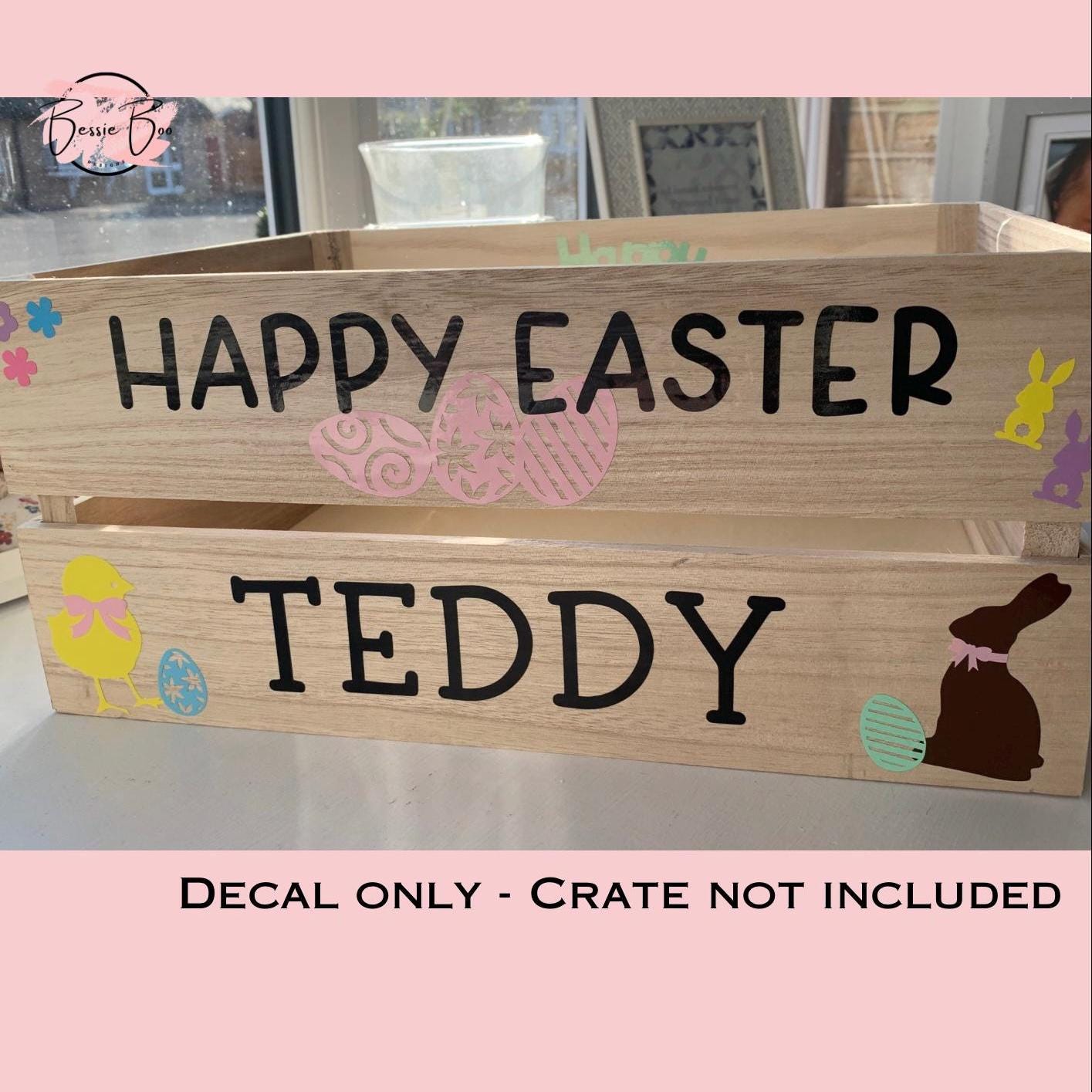 DIY Crate - Personalised Easter Crate Sticker Decal