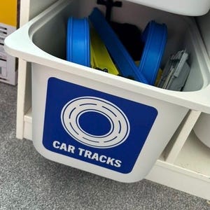 Toy Storage Decals | Plastic Toy Box Labels | Self-Adhesive Personalised Decals | Personalised Stickers