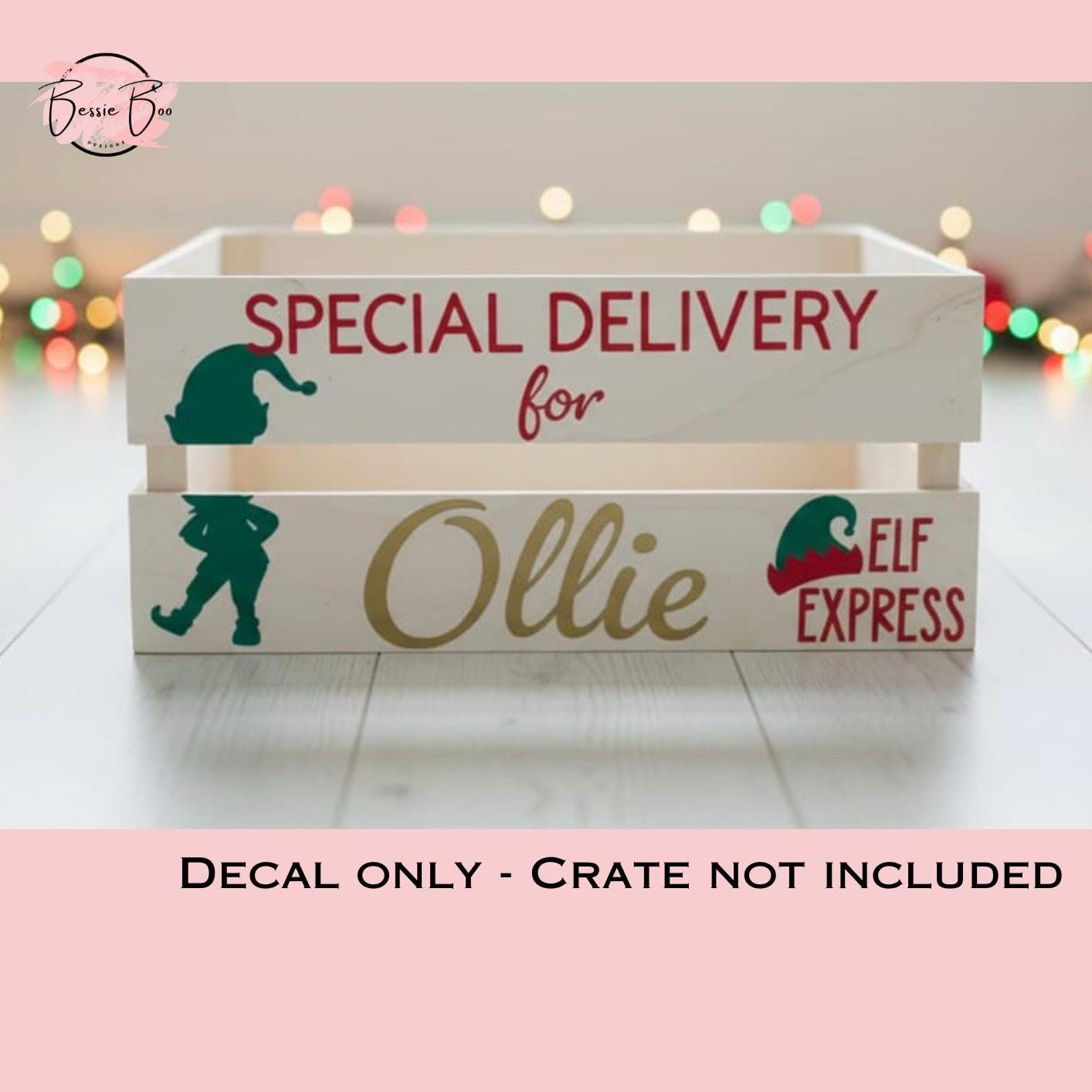 DIY Crate - Personalised Christmas Crate Sticker Decal