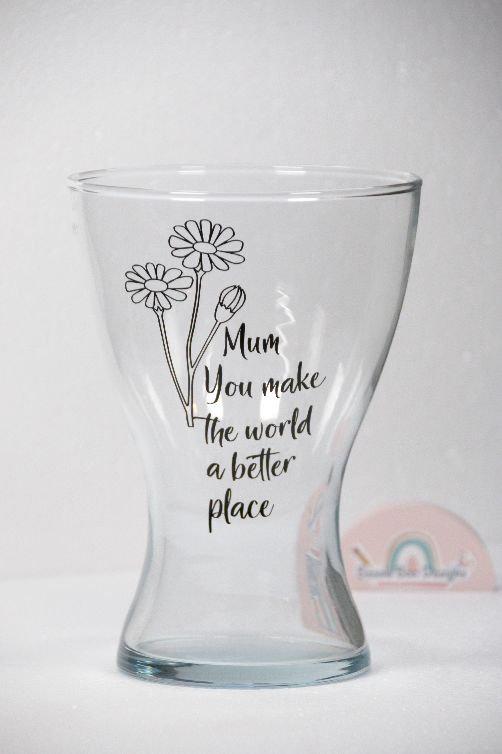 Gift Ideas - Personalised Glass Vase | Flower vase | Personalised Gifts | Mother’s Day present | Christmas present ideas | Gifts for Her