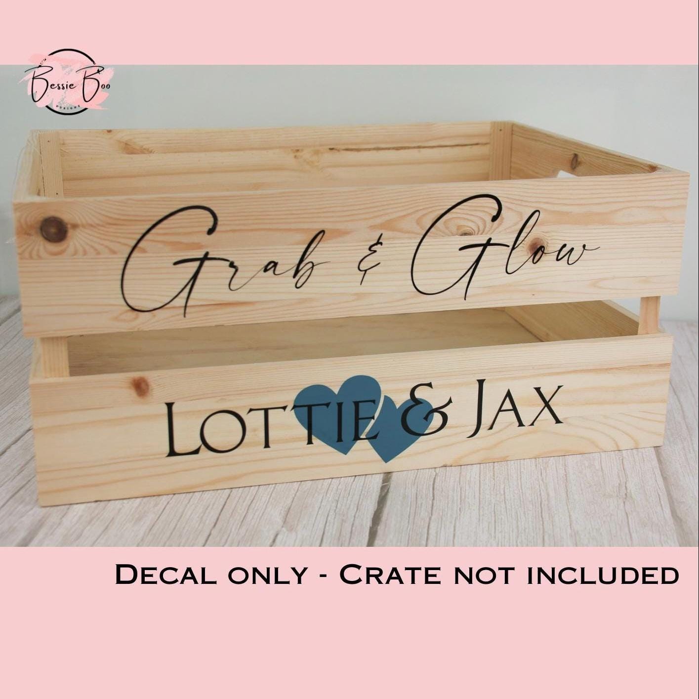 DIY Crate - Personalised Wedding Crate Sticker Decal