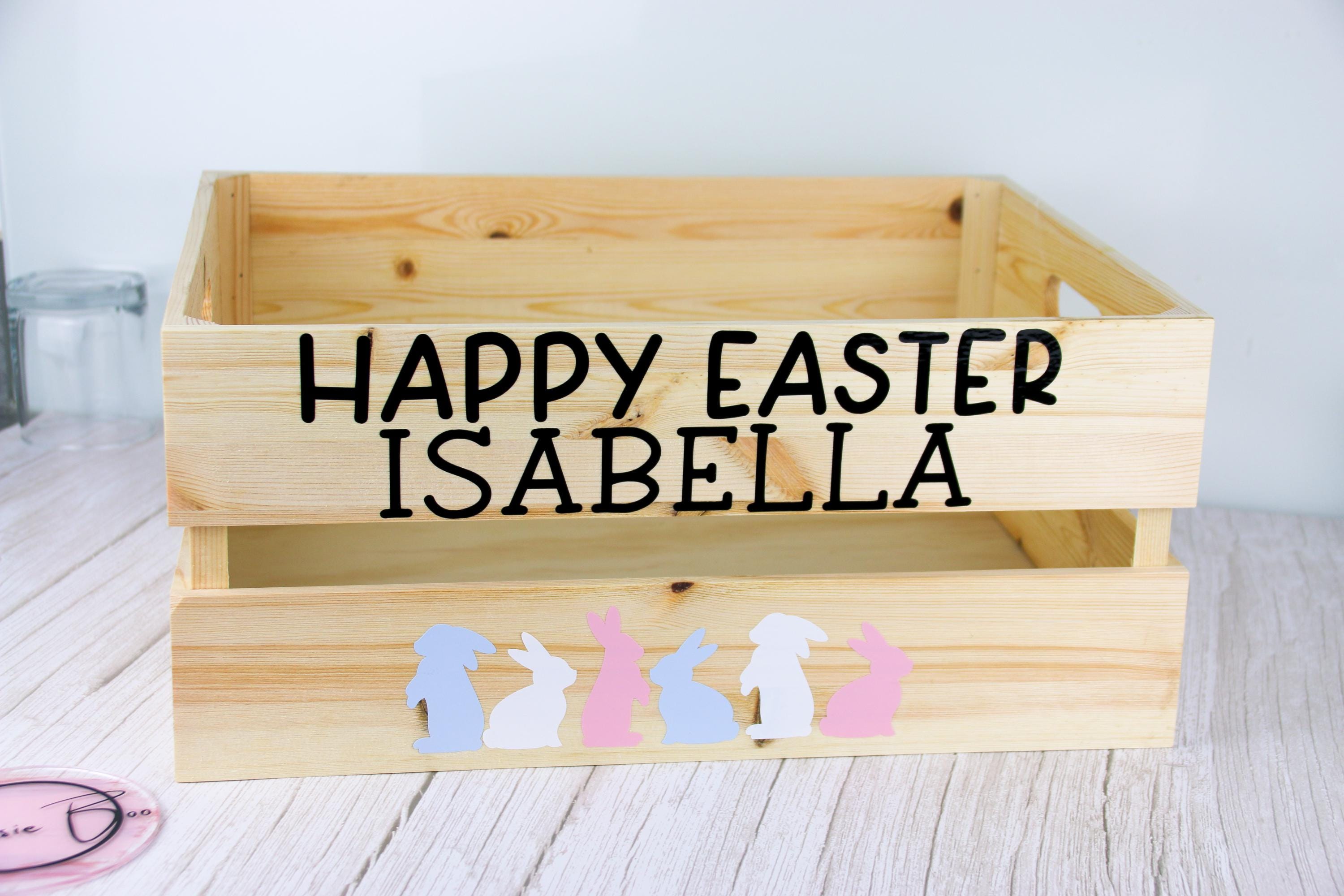 Crate - Easter Crate | Personalised Wooden Crate | Easter Treats | Gift for kids | Easter present | Happy Easter