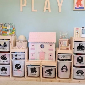 Toy Storage Decals | Plastic Toy Box Labels | Self-Adhesive Personalised Decals | Personalised Stickers