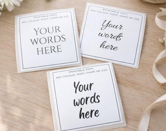Custom Printable Vinyl Labels | Waterproof Personalised Stickers | Any Size, Font or Design | Business Labels | Name Labels