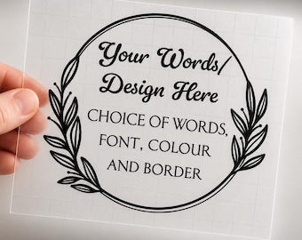 Custom Made Vinyl Decals | Self-Adhesive Personalised Labels | Personalised Stickers | Baby Memory Box /Book Sticker
