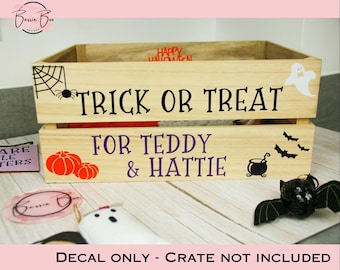 DIY Crate - Personalised Halloween Crate Sticker Decal