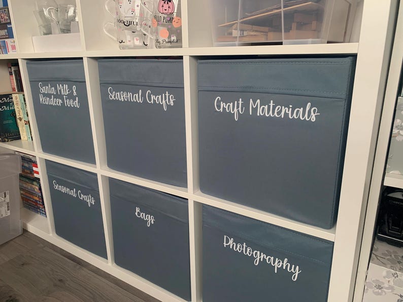 Storage Box Decals | Craft Room Labels | Self-adhesive Personalised ...