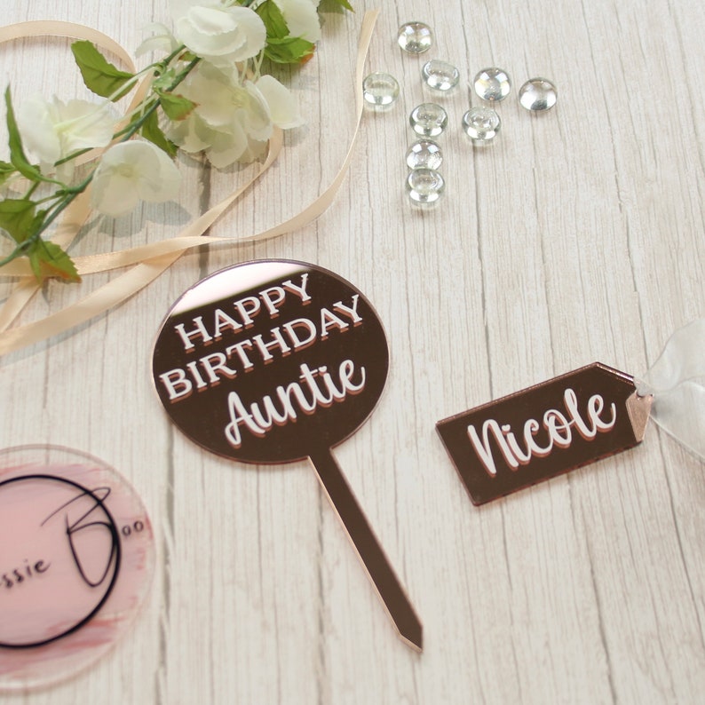 Personalised Cake Topper | Acrylic Cake Topper | Birthday | Baby Shower ...