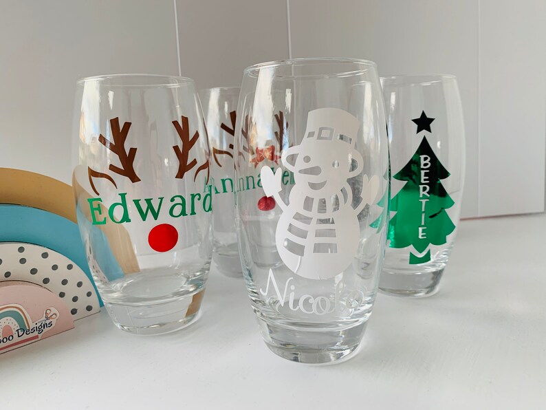 Christmas Glass Decals Christmas Stickers Personalised Etsy UK