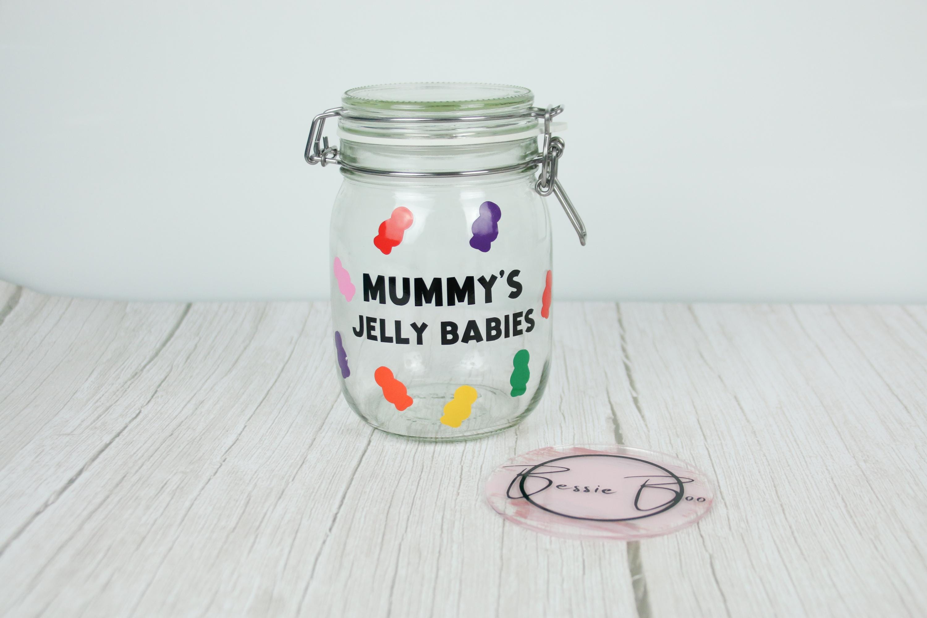 Gift Ideas - Personalised Sweer Jar | Sweetie Jar | Snack Jar | Gifts for grandparents | Gifts for him | Gifts for Her | Jelly Babies