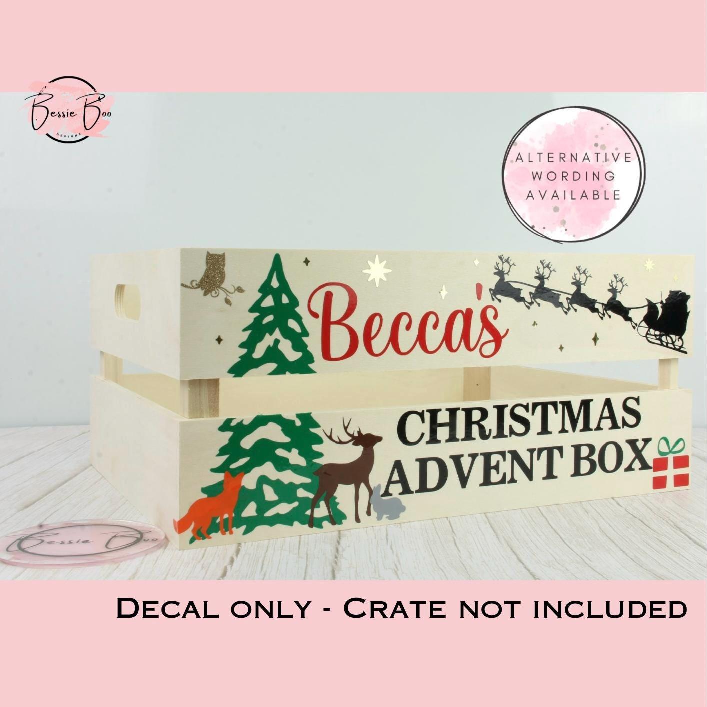 DIY Crate - Personalised Christmas Crate Sticker Decal