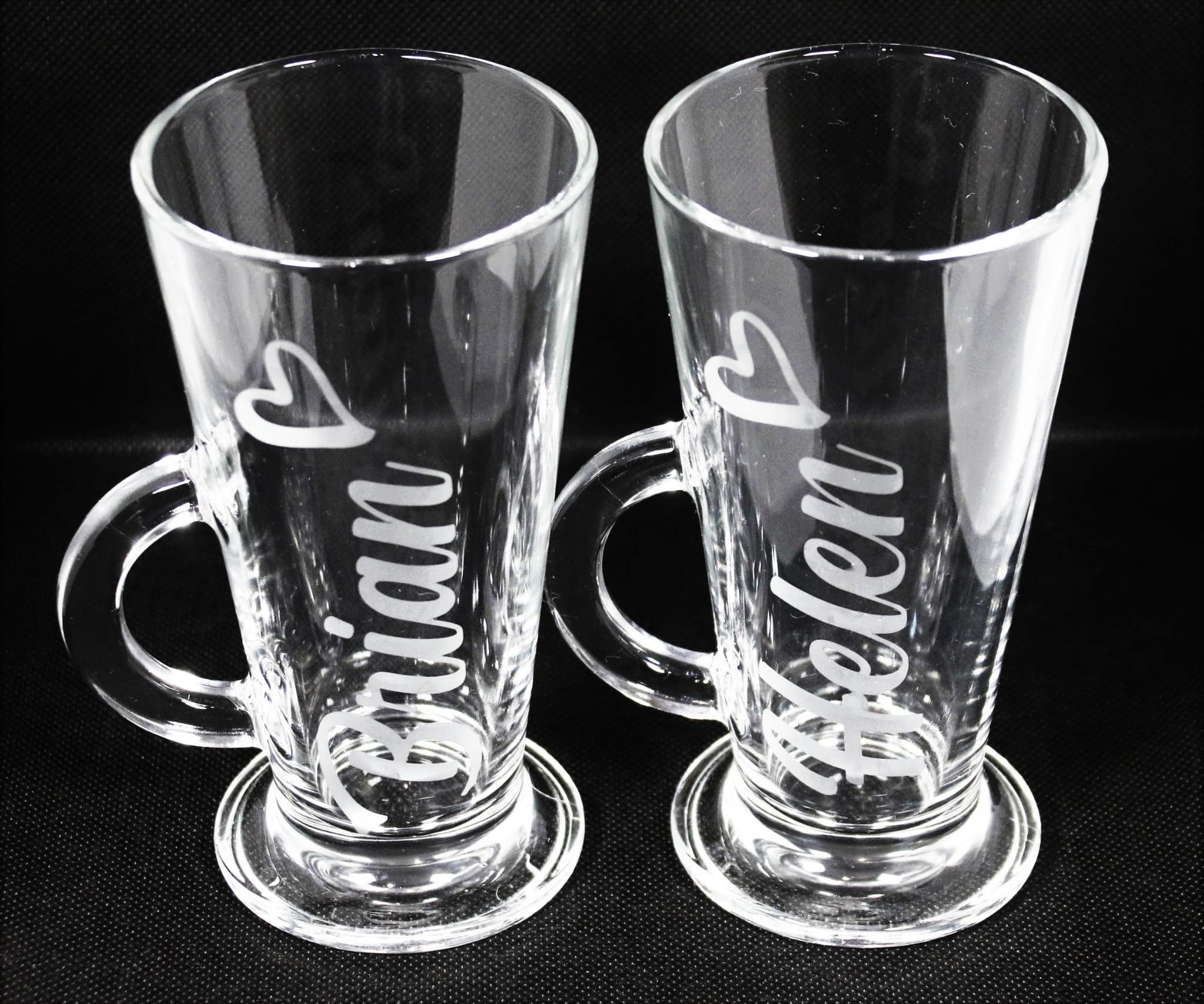 Gift Ideas - Personalised Glass Latte Mug | Hot Chocolate Mug | Coffee Mug | Christmas Gifts | Christmas Present | Birthday Gifts | Etched