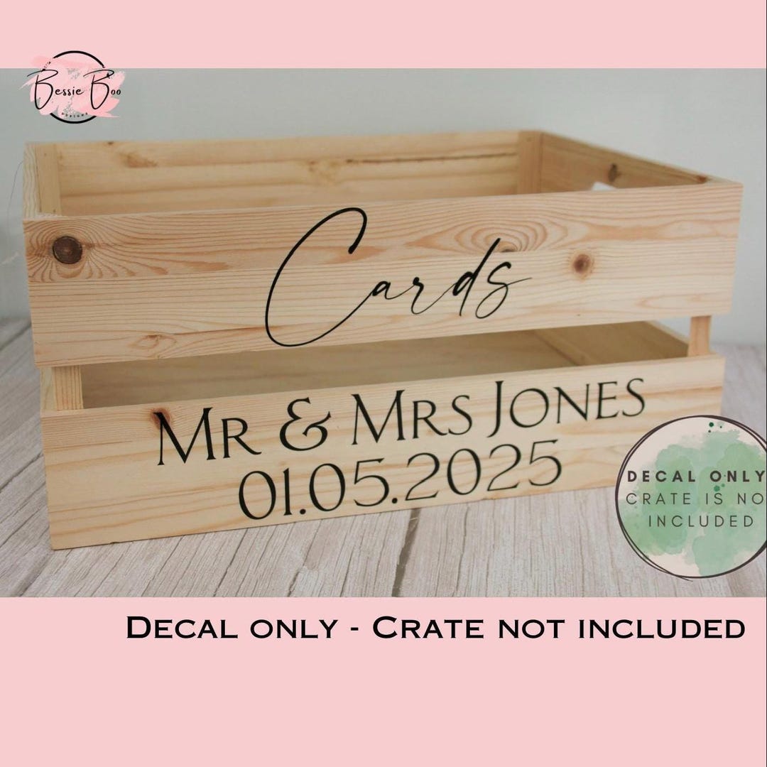DIY Crate - Personalised Wedding Crate Sticker Decal - Etsy