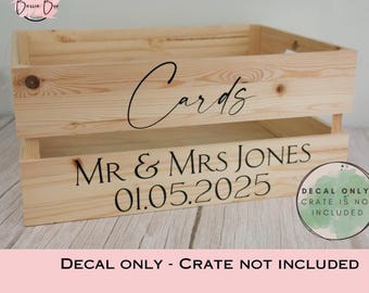 DIY Crate - Personalised Wedding Crate Sticker Decal
