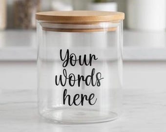 Personalised Custom Jar | Treat Jar | Gift for Her | Gift for Him |