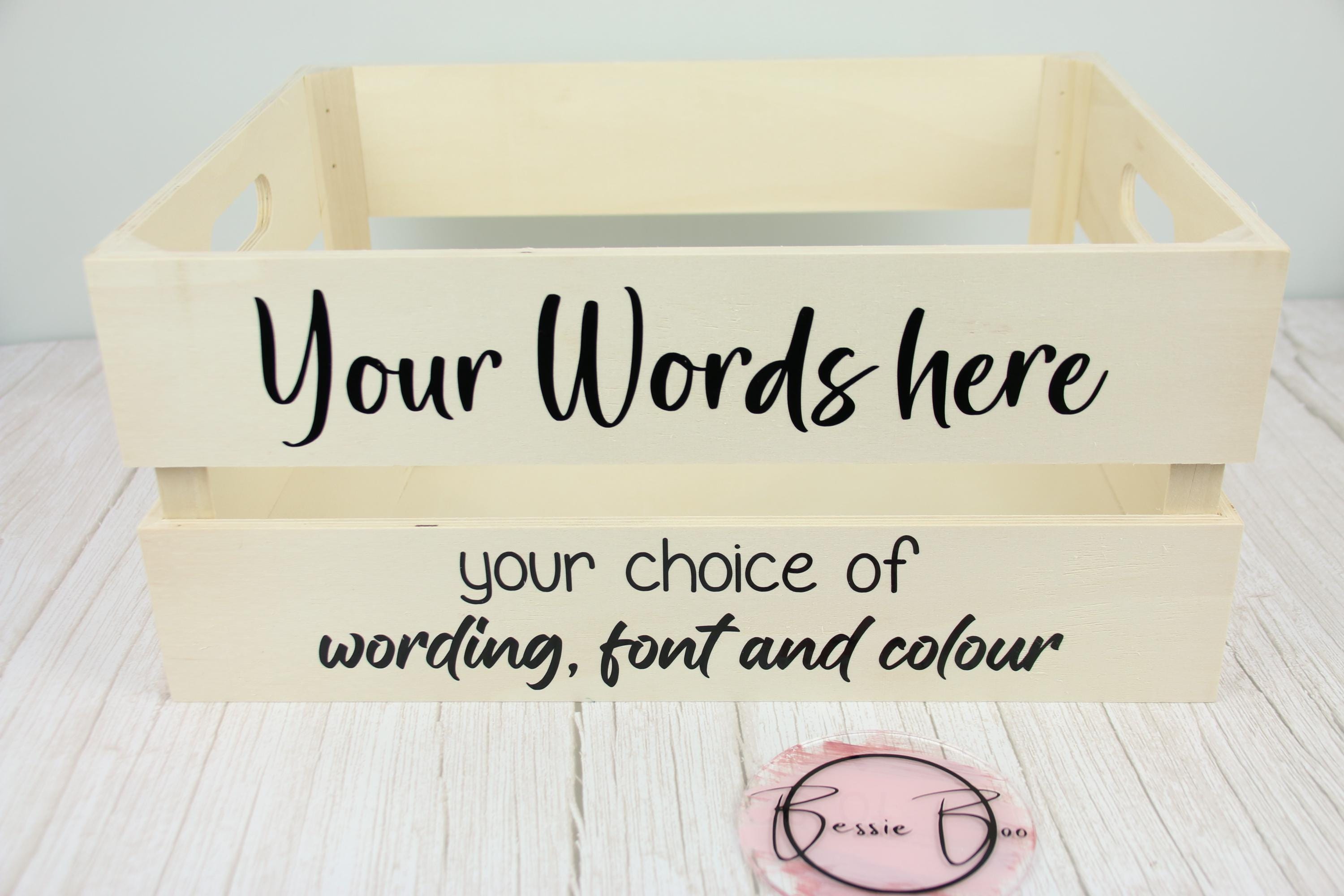 Crate - Bespoke Design| Personalised Wooden Crate | Design Your Own Crate | Gift for her | Gift for him