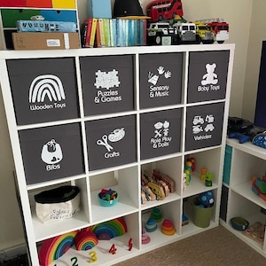 Toy Storage Decals | Toy Labels | Self-Adhesive Personalised Decals | Personalised Stickers