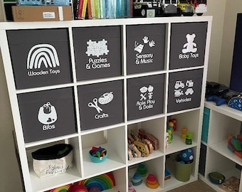 Toy Storage Decals | Toy Labels | Self-Adhesive Personalised Decals | Personalised Stickers