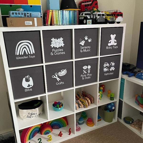 Toy Storage Decals | Toy Labels | Self-Adhesive Personalised Decals | Personalised Stickers