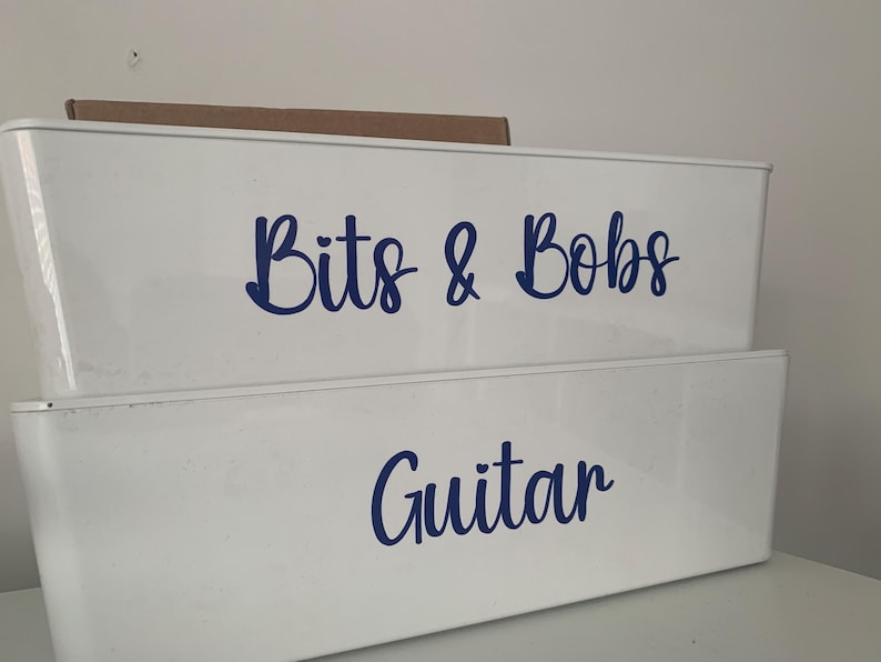 Storage Box Decals | Craft Room Labels | Self-adhesive Personalised ...