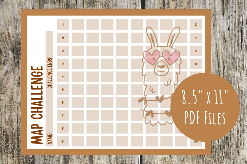 Alpaca 100 Maps Challenge Chart | Student Geography for Classrooms ...