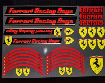 Xiaomi Mijia M365 essential / Pro / Pro 2 electric scooter reflective stickers kit Scuderia Ferrari Racing Days