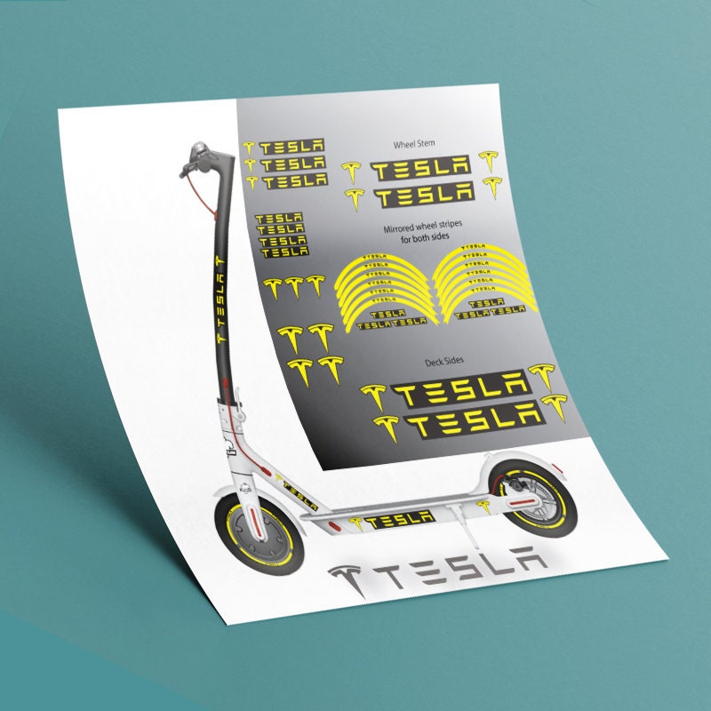 Xiaomi Mijia M365 / Pro / Pro 2 electric scooter reflective stickers kit TESLA performance