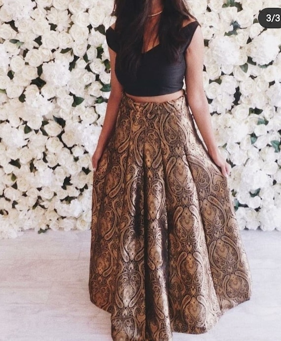 ethnic crop top and skirt
