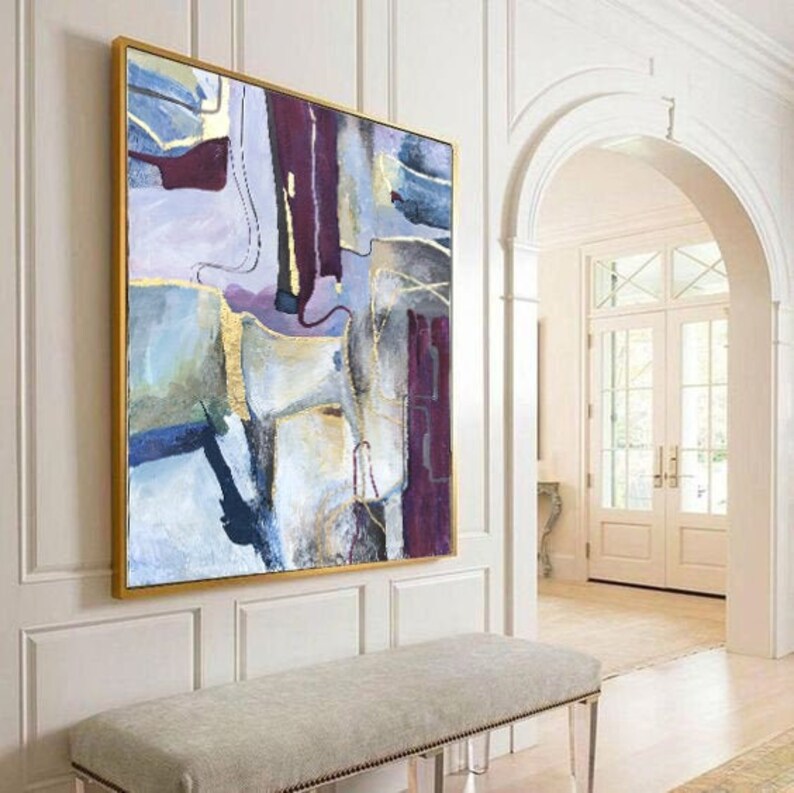 Large Abstract Wall Art Gold Original Abstract Painting Etsy