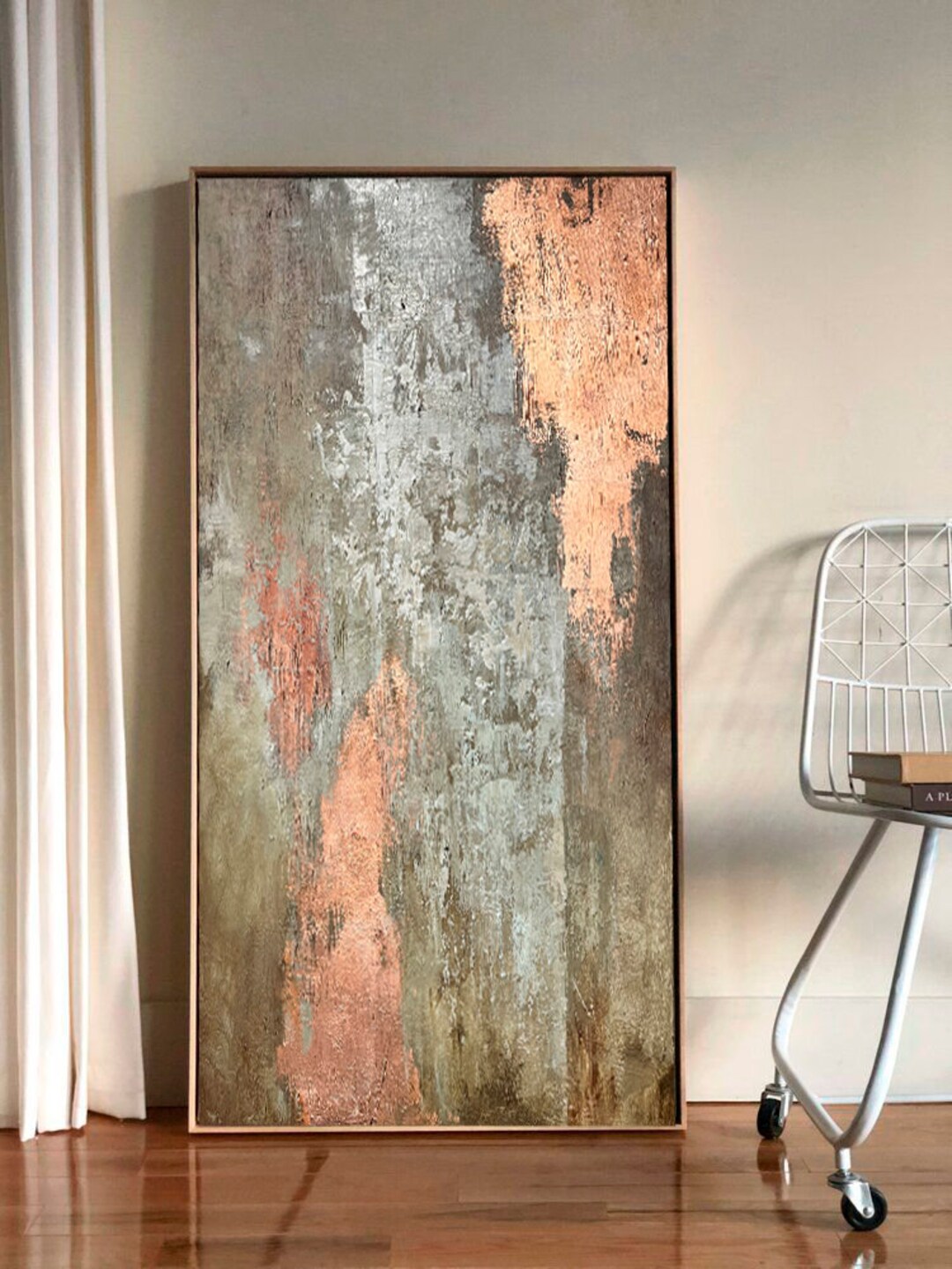 Large Abstract Wall Art Gold Original Abstract Painting Acrylic on